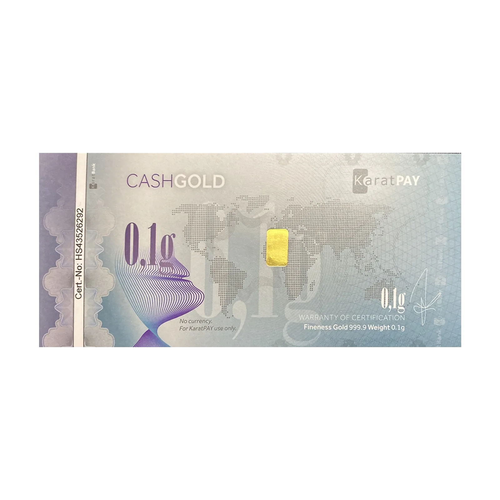 0.1g Cash Gold Bullion (999.9) 6